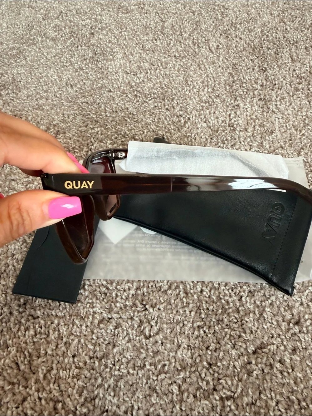 NIB Quay Level up remixed oversized square sunglasses unisex 51mm